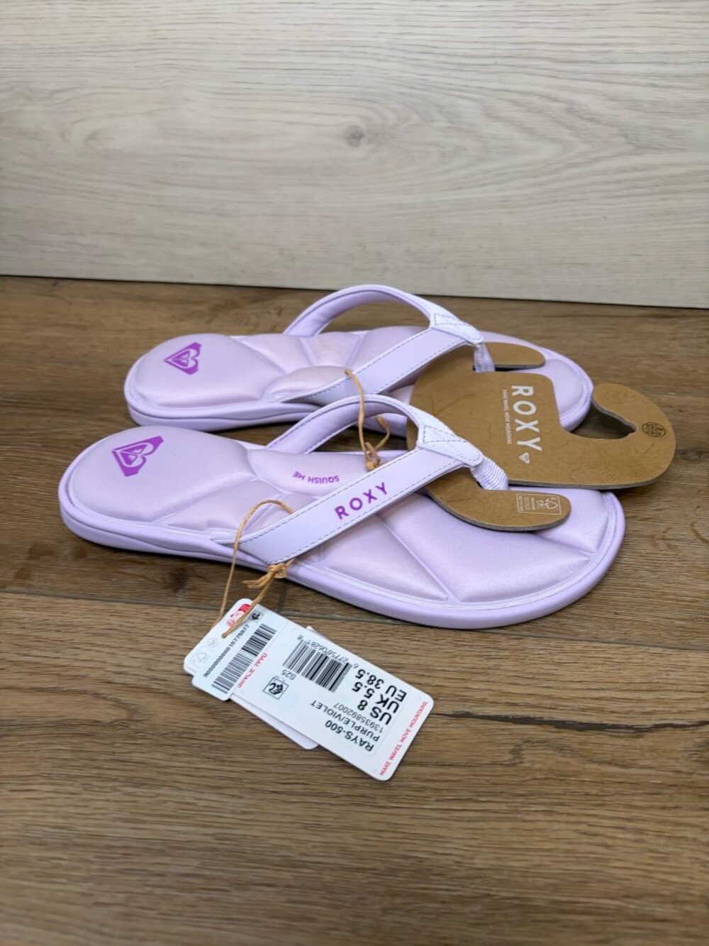 Roxy Women Rays Flat Flip Flop Thong Sandals Purple Violet Size 8 NWT - Picture 4 of 6